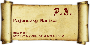 Pajenszky Marica névjegykártya